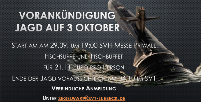Die Jagd auf den 3 Oktober ist eröffnet