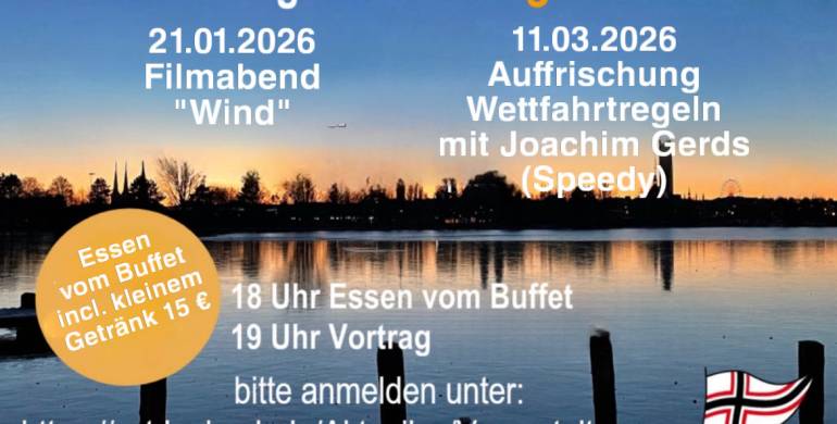 2.Mittwochs-Segeln ohne Segeln 2025/2026 im SVT am Mittwoch, den 21.01.2026
